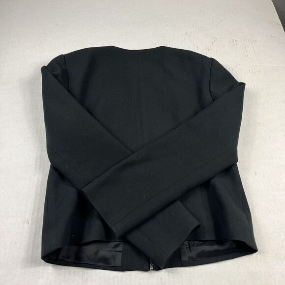 Trina Turk Womens Work Evening Blazer Purple Black Zip Up Classic Jacket Size 6 - Picture 11 of 12